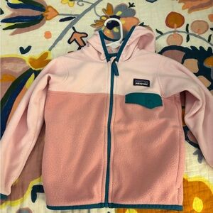 Patagonia Kids Light Pink Fleece Hoodie